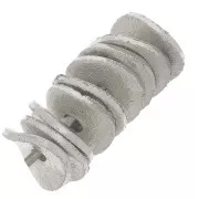 Heishi Cuenta Redonda Ondulada Efecto Cepillado 6x0.8mm - Plata x5g aprox. 30 unid.