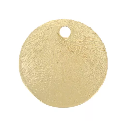 Lentejuela redonda efecto cepillado 6 mm - Dorado x5g aprox. 30 piezas
