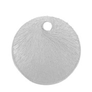 Cuentas redondas efecto cepillado 6 mm - Plata x5g aprox. 30 piezas