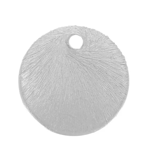 Cuentas redondas efecto cepillado 6 mm - Plata x5g aprox. 30 piezas