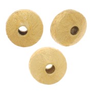 Cuentas aplanadas efecto cepillado 6x4 mm - Dorado x5g aprox. 15 piezas|raw }}