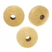 Cuentas aplanadas efecto cepillado 6x4 mm - Dorado x5g aprox. 15 piezas