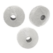 Cuentas aplanadas efecto cepillado 6x4 mm - Plata x5g aprox. 15 piezas|raw }}