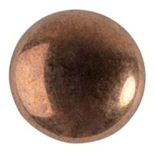 Cabuchones redondos de vidrio de Puca® 8 mm - Bronce oscuro x10