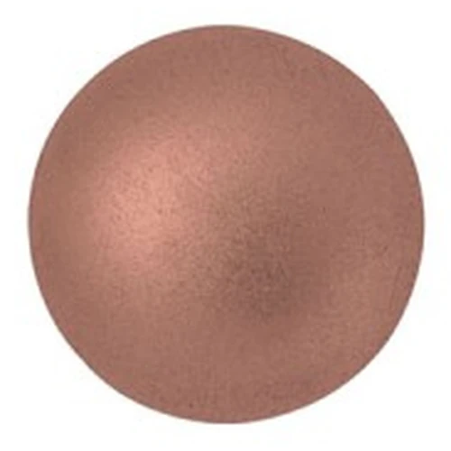 Cabuchones de vidrio redondos de Puca® 8 mm - Cobre claro mate x10