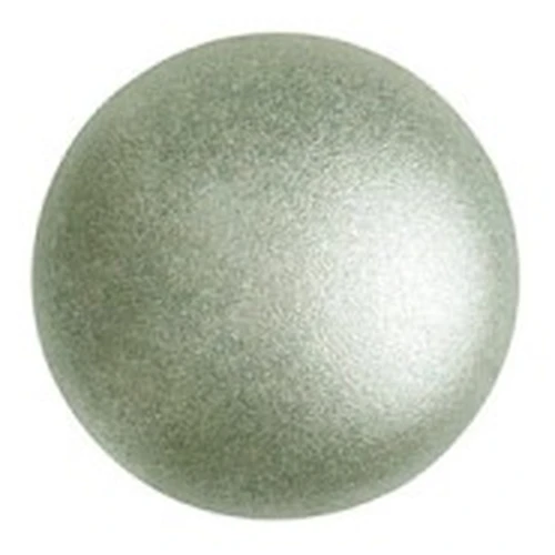 Cabuchones redondos de vidrio de Puca® 8 mm - Beige Verde Metalizado Mate x10
