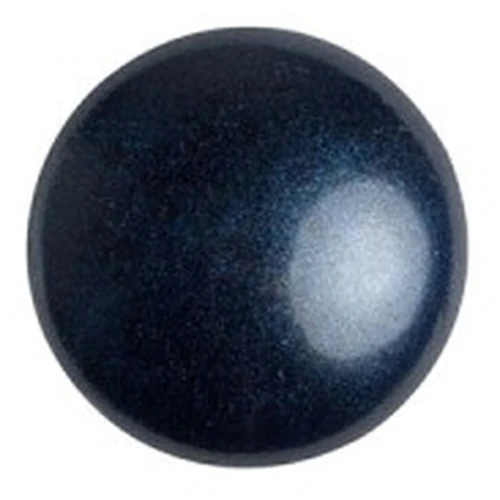 Cabuchones redondos de vidrio de Puca® 8 mm - Azul oscuro metalizado mate x10