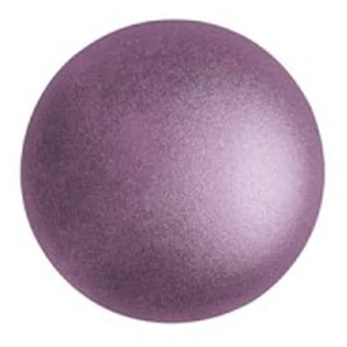Cabuchones de vidrio redondos de Puca® 8 mm - Ciruela oscuro metalizado mate x10