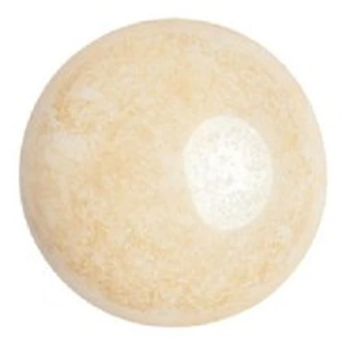 Cabujones de vidrio redondos de Puca® 8 mm - Cerámica beige opaca x10
