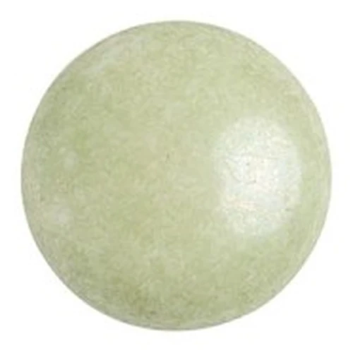 Cabuchones de vidrio redondos de Puca® 8 mm - Verde claro opaco aspecto cerámica x10