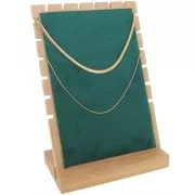 Joyero para collar - forma rectangular 25x17 cm bambú - Suedecloth Verde x1