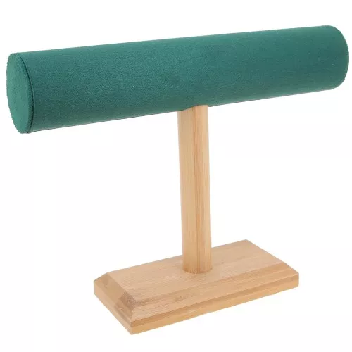 Joyero - Expositor para pulseras 19x25cm Bambú - suedina Verde x1