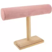 Joyero - Expositor para pulseras 19x25cm Bambú - suedina Rosa x1