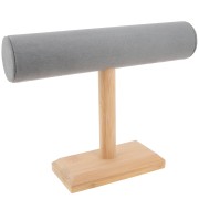 Joyero - Expositor para pulseras 19x25cm Bambú - suedina Gris x1