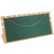 Joyero para collar - forma rectangular 11x25 cm Bambú - Suede Green x1