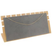 Joyero para collar - forma rectangular 11x25 cm Bambú - Gris ante x1