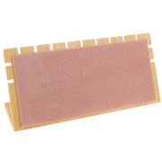 Joyero para collar - forma rectangular 11x25 cm Bambú - Gamuza rosa x1|raw }}
