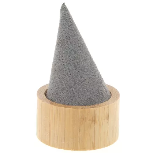 Anillero cónico 60x40 mm - Bambú - Gris ante x1
