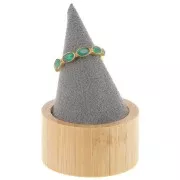 Anillero cónico 60x40 mm - Bambú - Gris ante x1