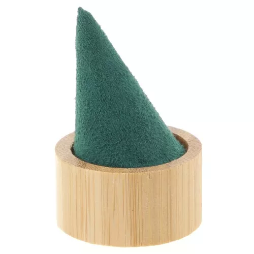 Anillero cónico 60x40 mm - Bambú - Verde ante x1