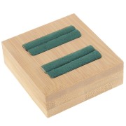 Joyero - mini bandeja para 2 anillos 60x65 mm - Bambú - Suede Green x1