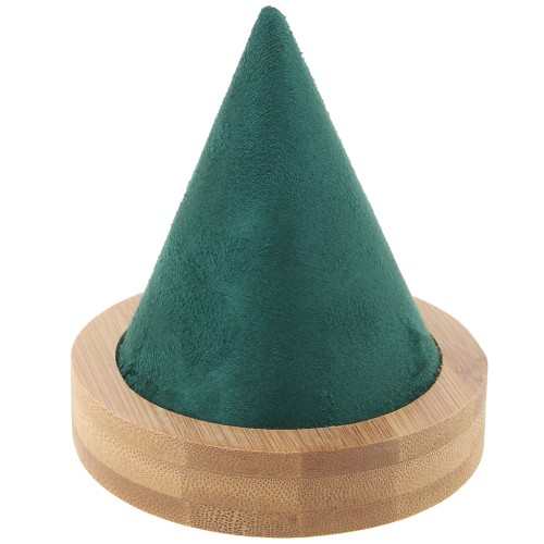 Soporte cónico para pulseras 11x9,5 cm - Bambú - Suede Green x1