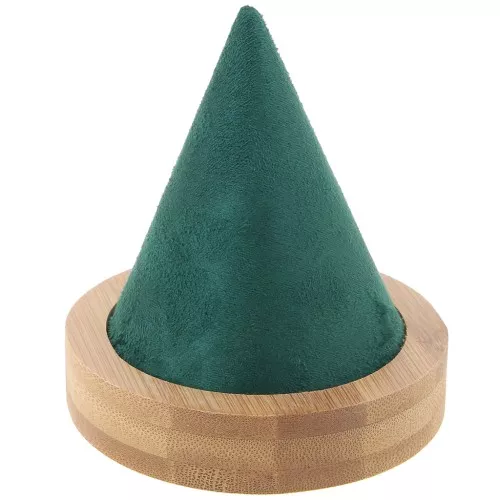 Soporte cónico para pulseras 11x9,5 cm - Bambú - Suede Green x1