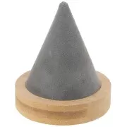 Soporte cónico para pulseras 11x9,5 cm - Bambú - Gris ante x1