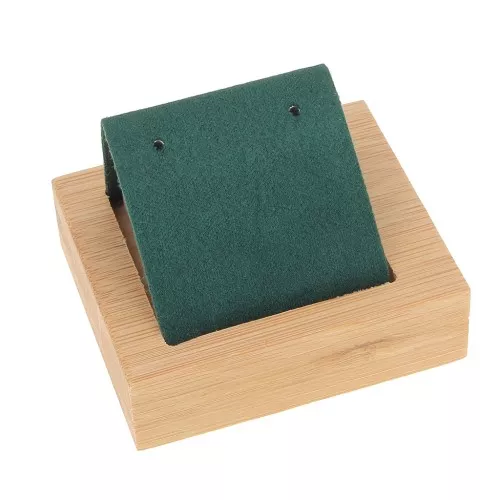 Portapendientes sencillo 7x5,5 cm - Bambú - Verde ante x1