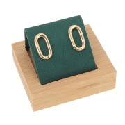 Portapendientes sencillo 7x5,5 cm - Bambú - Verde ante x1