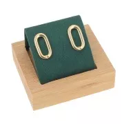 Portapendientes sencillo 7x5,5 cm - Bambú - Verde ante x1