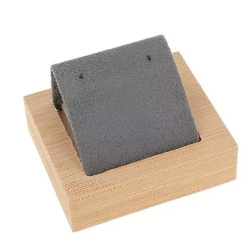 Portapendientes sencillo 7x5,5 cm - Bambú - Gris ante x1