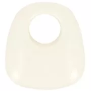 Crudo - Pendentif trapèze en résine opaque 23x21 mm - Ecru x1 Pendentif trapèze en résine opaque 23x21 mm - Ecru x1