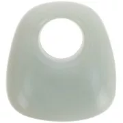 Colgante trapecio de resina opaca 23x21 mm - Verde salvia jaspeado x1