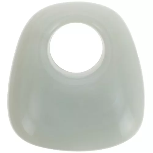 Colgante trapecio de resina opaca 23x21 mm - Verde salvia jaspeado x1
