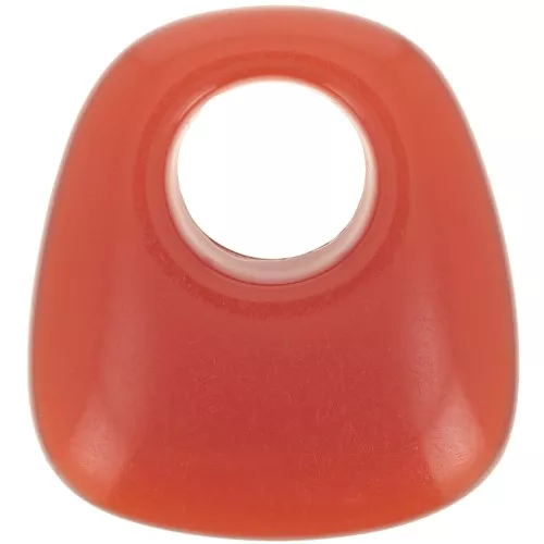 Colgante trapecio de resina transparente 23x21 mm - Rojo x1