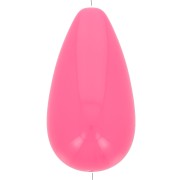 Cuenta de resina opaca pera 26x14 mm - Rosa Fluo x1