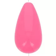 Cuenta de resina opaca pera 26x14 mm - Rosa Fluo x1