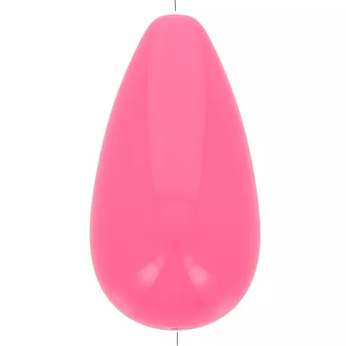 Cuenta de resina opaca pera 26x14 mm - Rosa Fluo x1