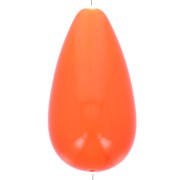 Cuenta de resina opaca pera 26x14 mm - Naranja fluorescente x1