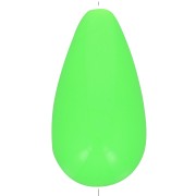 Cuenta de resina opaca pera 26x14 mm - Verde fluorescente x1