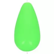 Cuenta de resina opaca pera 26x14 mm - Verde fluorescente x1