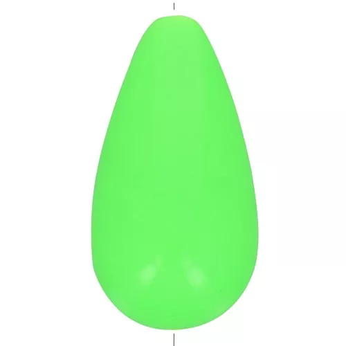 Cuenta de resina opaca pera 26x14 mm - Verde fluorescente x1