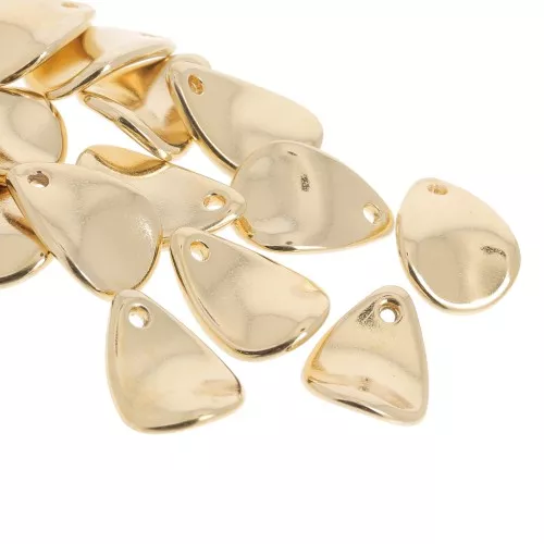 Lentejuelas de pétalo de flor curvada de 17 mm en acrílico - Oro x4
