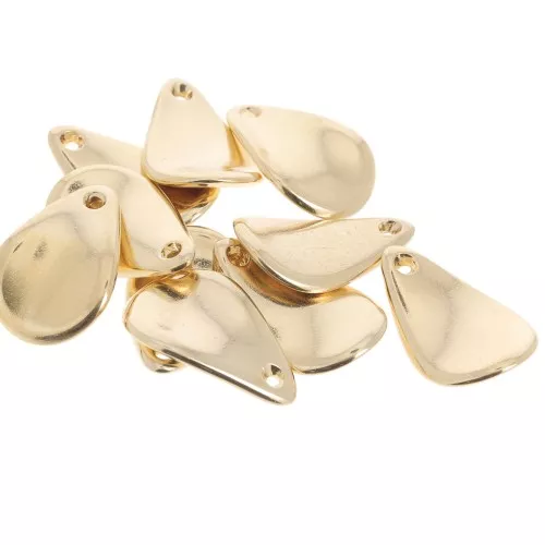 Lentejuelas de pétalo de flor curvada de 24,5 mm en acrílico - Oro x4