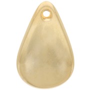Lentejuelas de pétalo de flor curvada de 24,5 mm en acrílico - Oro x4