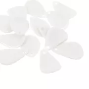 Lentejuelas de pétalo de flor curvada de 24,5 mm en acrílico - Crema x6