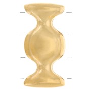 Conector para cuentas Dialiskari III Ginko Duo de 18x9 mm - Dorado con oro fino|raw }}