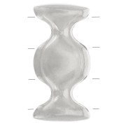 Conector para cuentas Ginko Duo 18x9 mm Dialiskari III - Plateado antiguo