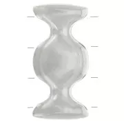 Conector para cuentas Ginko Duo 18x9 mm Dialiskari III - Plateado antiguo